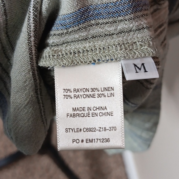 Cloth & Stone Linen Blend Shirt Dress Size Medium - Picture 5 of 7